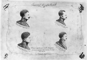 Complotto di La Rochelle, ritratti dei quattro sergenti, dopo il 1822 da French School